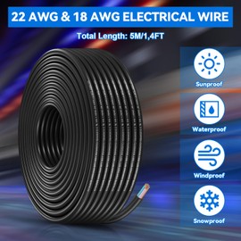 BILIPLE Vehicle Cable 8 Core 5 m Trailer Cable 8-Pin Camping Vehicle Cable with Cable Cross Section 7 x 0.5 mm² + 1 x 0.75 mm² Vehicle Cable for Trailer Lighting