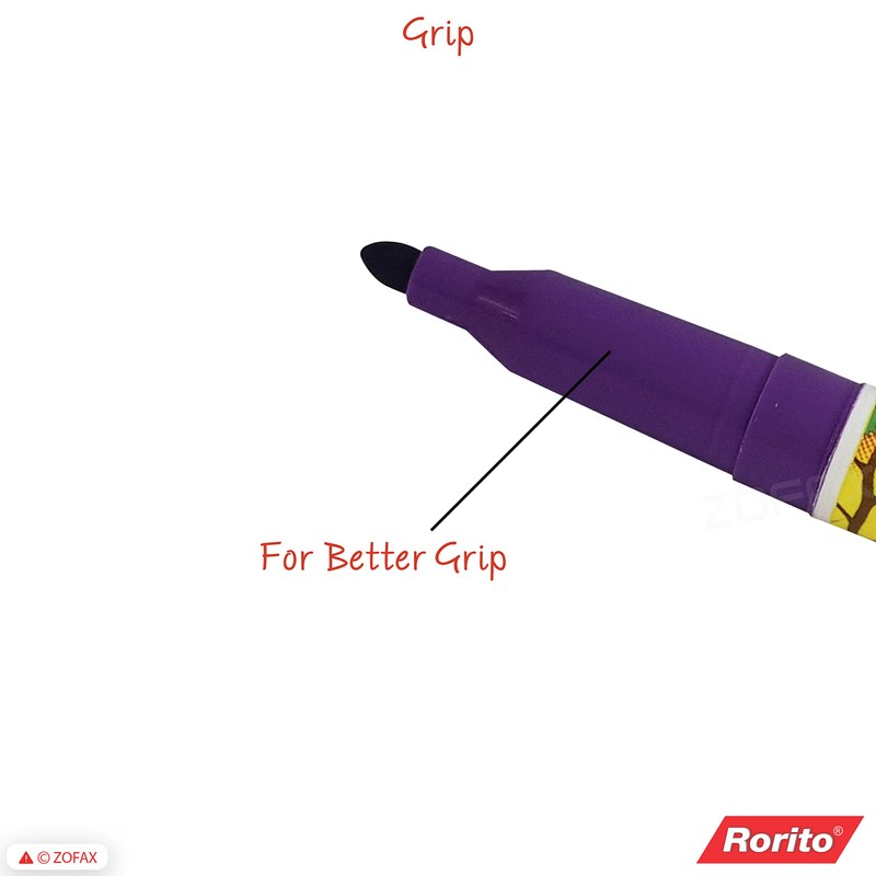 12 Vibrant Shades RORITO Happy Hoo Xtrafun Soft Colouring Marker