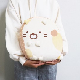 Marushin 6575010900 Sumikko Gurashi Mochi Mochi Mochi Cushion Marshmallow Smooth Character Cushion Cat Present Gift Birthday Goods