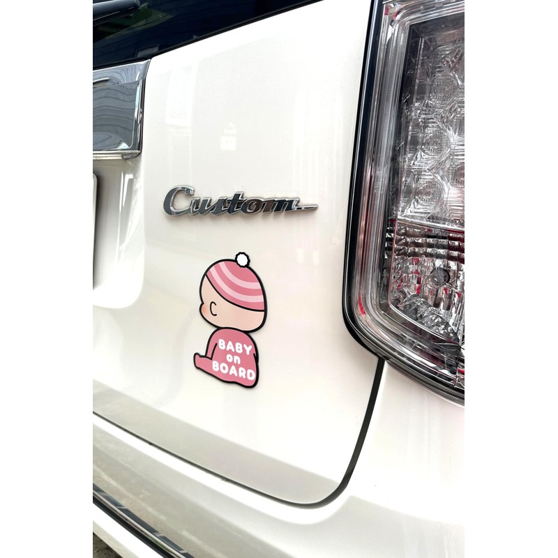 Puppy POP Baby on Board Car Magnet Sticker Baby Onboard