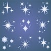 Sparkling Stars Stencil, 11.5 x 11.5 cm (S) - Shiny