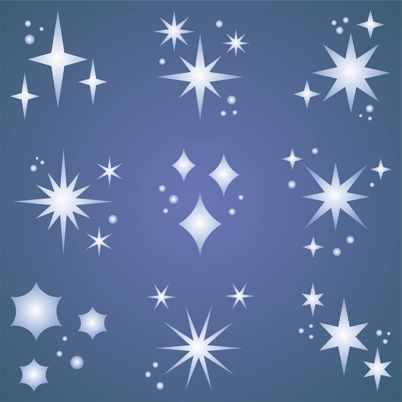Sparkling Stars Stencil, 11.5 x 11.5 cm (S) - Shiny