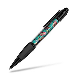 1x Black Ballpoint Pen (Photo Insert) - Death's Head Hawkmoth Moth Horror - Soft Feel Finger Grip #52805