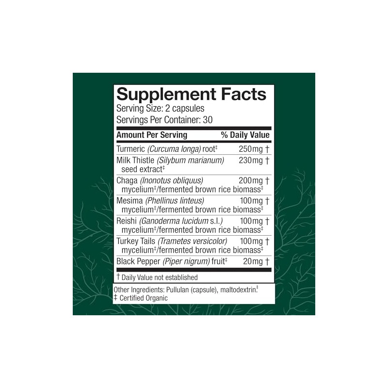 Host Defense - Mycobotanicals Liver, Helps Support Liver Health, 60