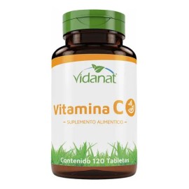 Vitamina C 120 Tabletas Vidanat Sabor Sin sabor                                                                                                       