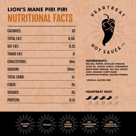 Heartbeat Hot Sauce Co. | Lion's Mane Piri Piri, 6 oz.