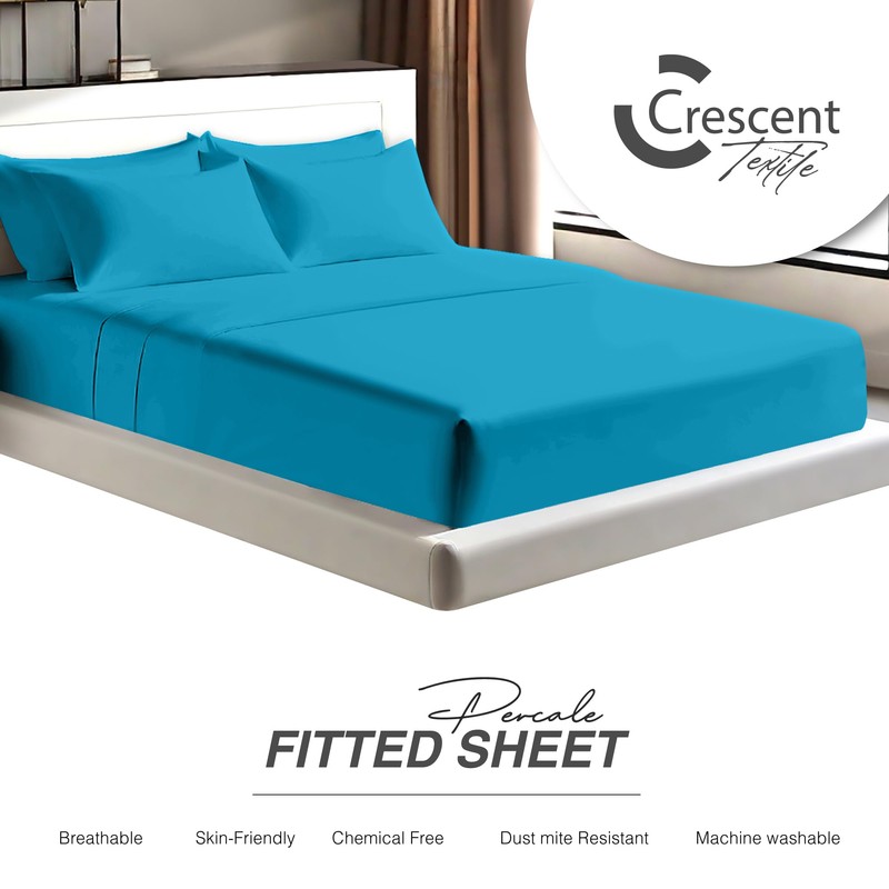 Egyptian Cotton Fitted Sheets 25cm Deep Mattress Pocket 200 Thread