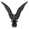 United Pacific 72007 Matte Black American Eagle Hood Ornament, Metal