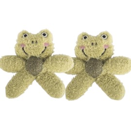 Gavpepy Cat Toys with Catnip Kitten Chew Bite Supplies Boredom Relief Fluffy Kitty Teeth Cleaning Chewing Cat Lovers Interactive Plush Gift (Frog&Frog)