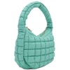 Large Light-weight Quilted Soft Lambskin PU Leather Puffer Shoulder Hobo
