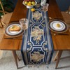 Tassel Floral Table Runner Floral Soft Decorative Chenille Dustproof Table