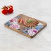 Dolly Parton Acacia Wood Serving Board with Floral Design, 7.09x8.86