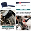 oesee Professional 4 Pack Long Handle Wheel Brush Kit for