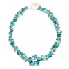 AeraVida Beautiful in Blue Turquoise, Beads, & Shell Floral Inspired