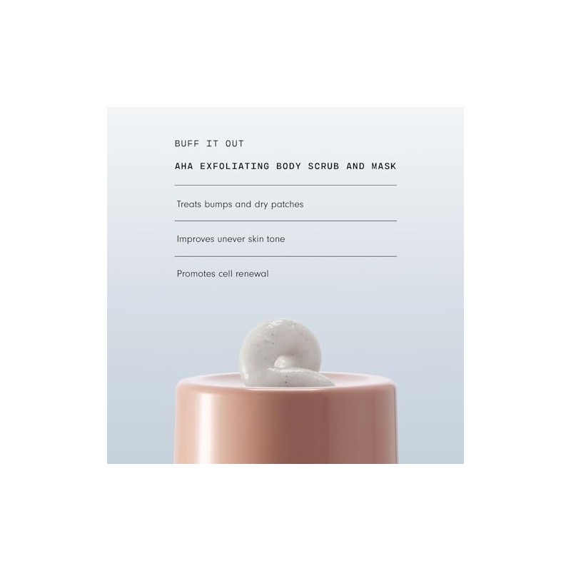 Versed- Exfoliante corporal y mascarilla exfoliantes AHA Buff It Out,