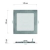 EMOS LED Panel 12.5 W Square 1050 lm Recessed Ceiling