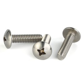 Mellewell #8-32 x 1/2" Truss Head Machine Screws, Full Thread, 18-8 Stainless Steel, Quantity 100
