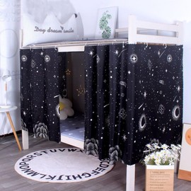 Students Dorm Bunk Bed Curtains Privacy Bed Shading Curtain Net Dustproof Blackout Cloth Bed Canopy Bed Curtains Breathable Students Dormitory Tent Lightproof Windproof Bedding Spread Curtain Canopy