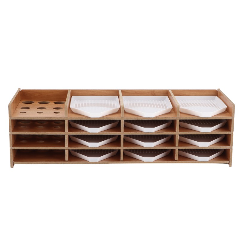 Rhinestone Drawing Tray Easy Install MultiLayer Synthetic Wood Storage Organizer