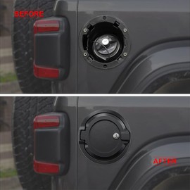 Wocch Locking Gas Cap Cover Fuel Tank Door with Lock for Jeep Wrangler JL & Unlimited Sport Rubicon Sahara 2/4 Door 2018 2019 2020 2021 2022 2023 2024