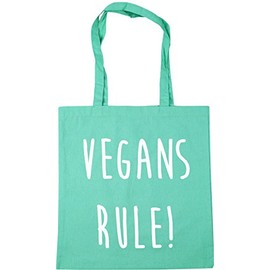 Hippowarehouse Vegans rule Tote Shopping Gym Beach Bag 42cm x38cm, 10 litres