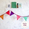 Recycled Sari Bunting Small with 10 Small Flags 210 cm