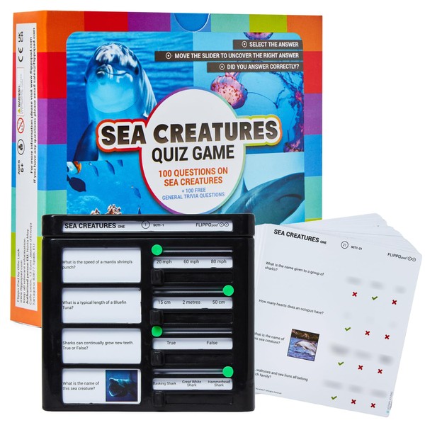 Flippo pad Quiz Device Game - Sea Creatures Trivia Quiz