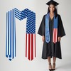 2025 Greece Flag and USA Flag Graduation Stole Graduation Sash