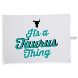 Hippowarehouse It's a Taurus thing Tea Towel Eco Printed Dish Cloth Kitchen accessory 50cmx70cm 100% Cotton