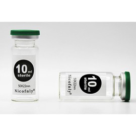 Nicofnly 10 ml sterile vials - 10 ml sterile empty vial with self-healing injection port and hinged lid, sterile, 10 packs