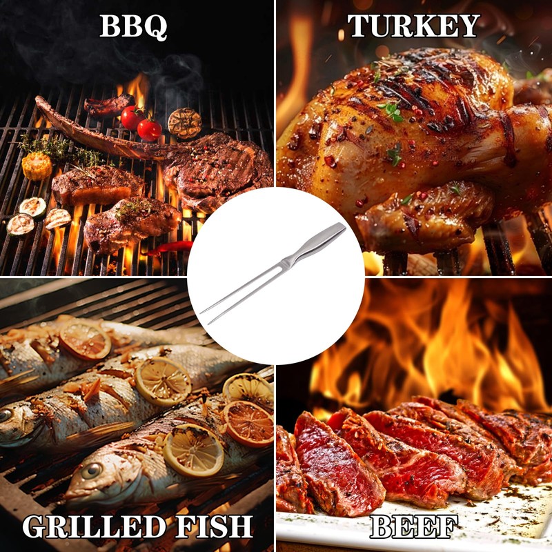HAPPOW Stainless Steel Meat Fork, Carving Fork for BBQ, Roasting,
