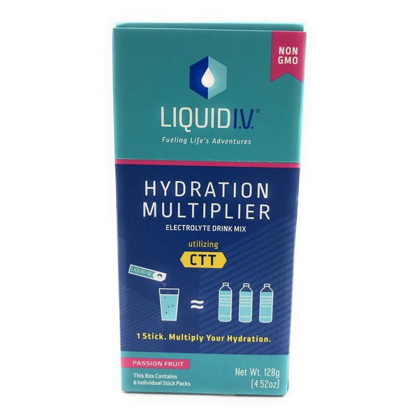 Liquid IV Passion Fruit Hydration Drink Mix 8 Count, 16 GR