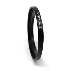 System-S Lens Adapter 37mm Thread to 46mm Step Up Ring in Black for Filter