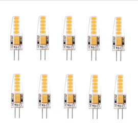 AGIPS Low Voltage Lights G4 2W AC/DC 12V, LED Bulb 10 SMD 2835 LED Light Bulb,Replaces 20W Halogen Lamps, 170LM, Warm White/Cool White, 360 Degree Angle Beam [Energy Class A+] 10pcs Household Bulbs