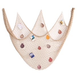 Dokpav Redes De Pesca Decorativa, Red De Pescado para Decoracion, Red De Pesca para Tema Náutico Estilo Mediterráneo Fotografía Decoración Colgante De Pared Decoración, 1 * 2m