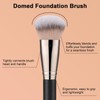 TEOYALL Domed Foundation Brush, Soft Dense Synthetic Bristles Blending Brush