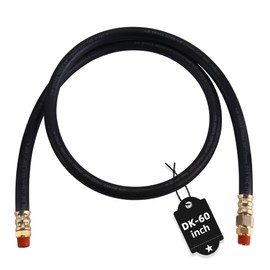 Dazakoot 3/8” Fixed End & 3/8” Swivel End Rubber Air Brake Line Assembly, Hose Repair Kit for Semi Truck, SAE J1402-60inch