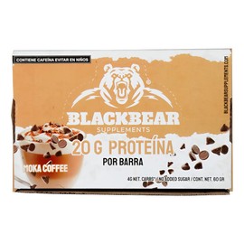 Caja Con 10 Barras De Proteina Sabor Moka Coffe Blackbear