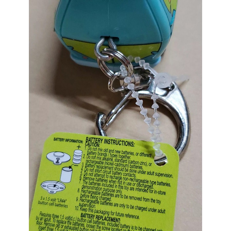 SCOOBY-DOO Key Chain FLASHLIGHT WORKS New vintage 2000 New batteries
