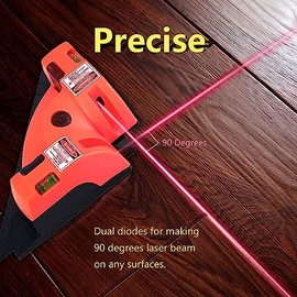 Haofy Nivel Láser, Escuadras de Posicionamiento de 90 , Abrazaderas en ángulo Recto, Nivel de Proyección de Línea Láser Horizontal, Herramienta de... 