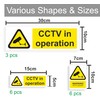 15-Pack Mixed CCTV Stickers For Commercial and Domestic Use Security