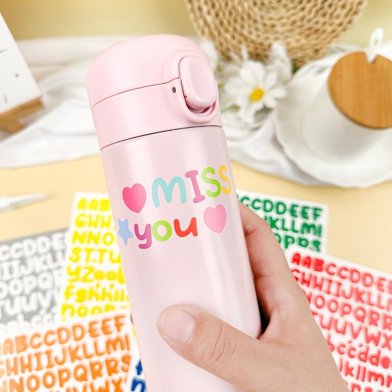Alphabet Stickers Large Waterproof English Small Stickers Waterproof Uppercase Lowercase