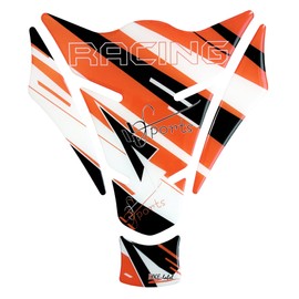 BIKE-label Tank Pad 3D Racing Orange Tank Protection Sticker for Motorcycle Tank 501731-VA