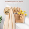 zQSFP Wall Mounted Coat Rack with 5 Foldable Hooks, Space-Saving