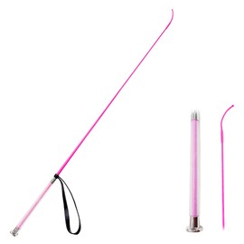 Pig Whip for Showing 39inch,Training Livestock Stick with Wristband Comfortable Gel Handle Horse Dressage Whip 100cm (Pink)