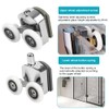 Ansodo 8Pcs Shower Door Rollers,23mm Curved Shower Door Wheels with