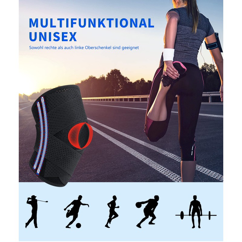 ProWaves Knee Support, Men, Women, with Side Stabilisers Patella Knee