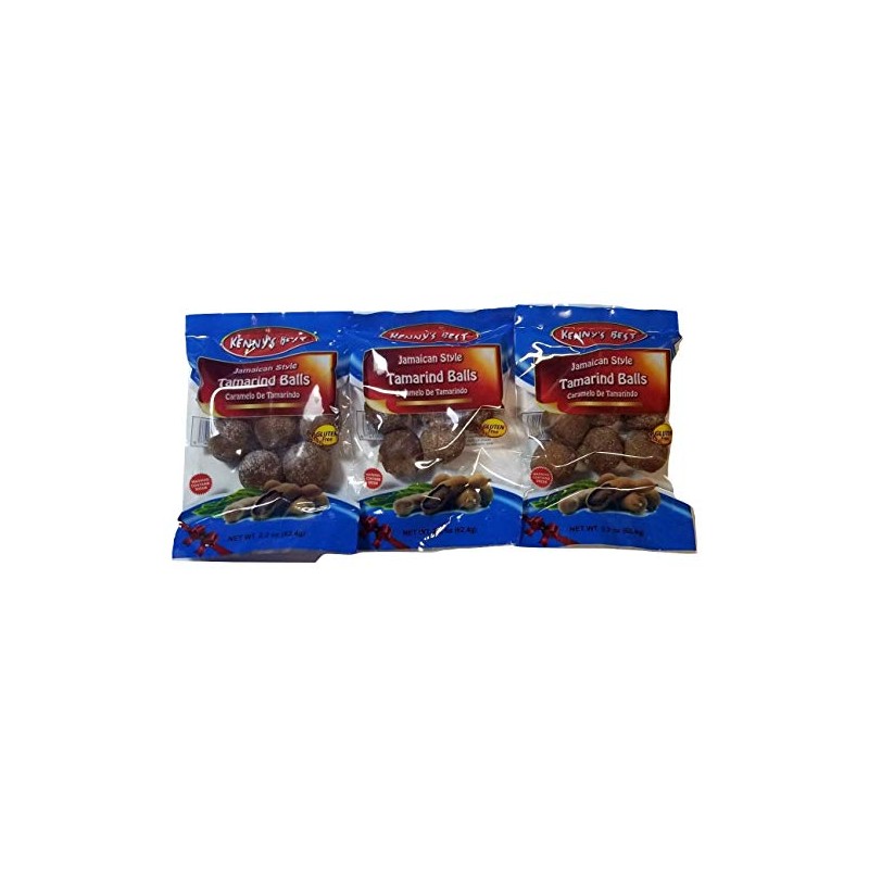 Kenny's Best Jamaican Style Tamarind Balls, 2.2 oz each, 3-pack