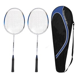 REGAIL Badminton Racket Pair Of 2 Aluminum Alloy Lightweight Portable Badminton Racquets for Indoor Outdoor Blue