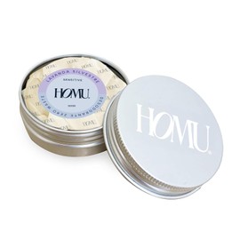 Homu | 1 Pieza Desodorante Natural Zero Waste Con Lata Lavanda Silvestre Sensitive - Fórmula para pieles sensibles (sin Bicarbonato de sodio) - Cont. 55 grs. Por pieza (Lavanda Silvestre Sensitive)